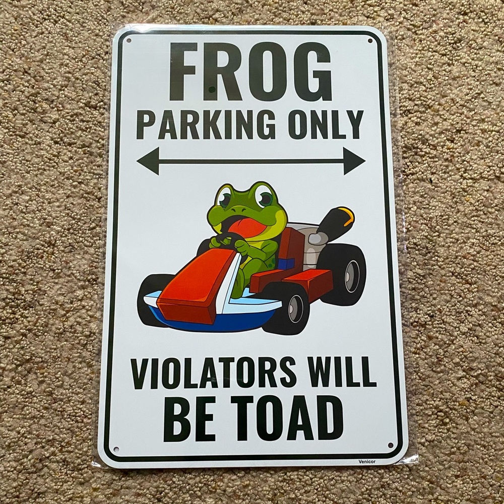 Frog Parking Sign